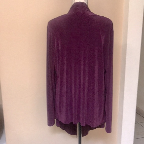 BOSTON PROPER Purple Plum Cardigan 
Size Large - Picture 5 of 8